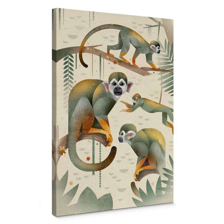 Leinwandbild Braun - Squirrel Monkeys - WA359652