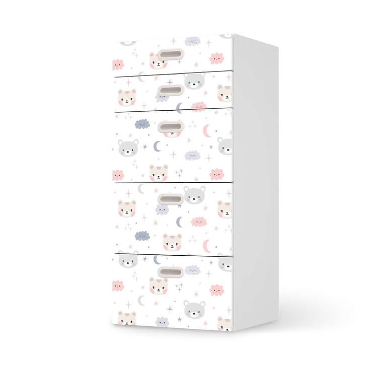 Möbel Klebefolie IKEA Stuva / Fritids Kommode - 5 Schubladen - Sweet Dreams - CR114027