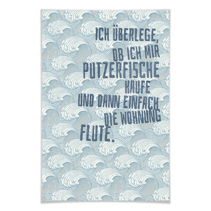 Poster Ich überlege, ob ich mir Putzerfische kaufe - WA161771