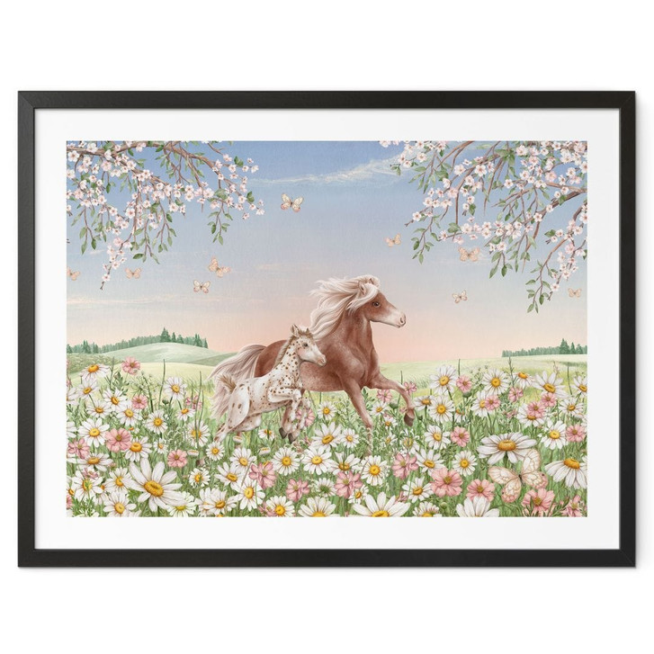 Poster Pferde auf der Blumenwiese - Kikki Belle - WA498713