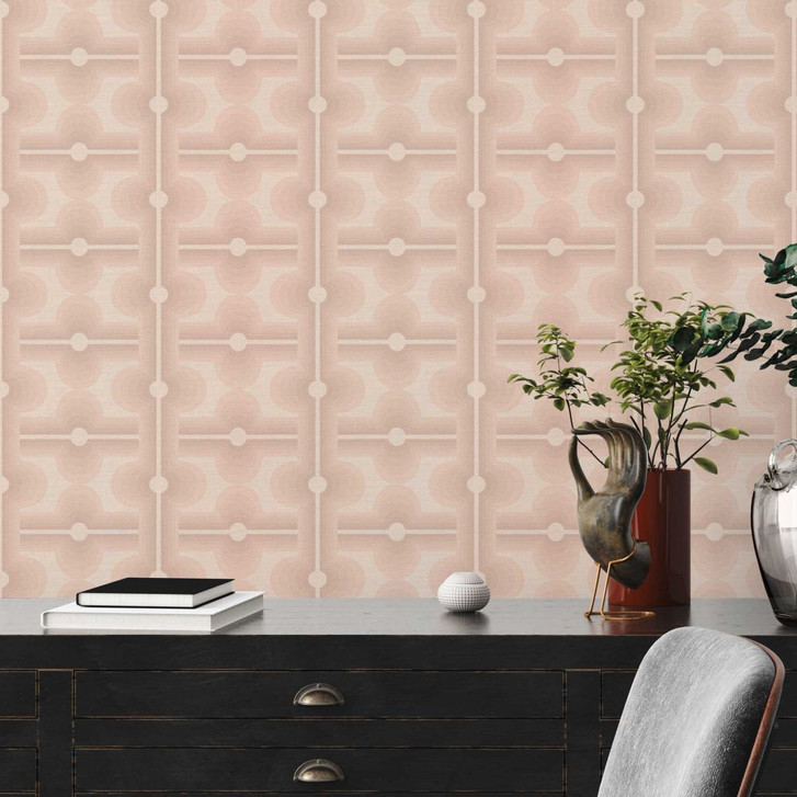 Vintage Vliestapete Creme Beige - Retro Mustertapete grafisch - Grafik-Tapete - WA396900