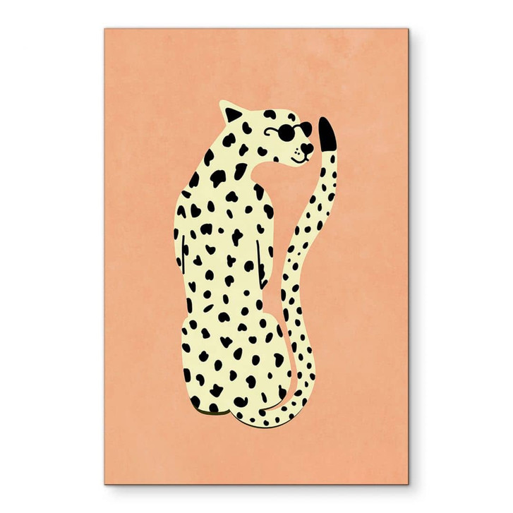 Wandbild Eleganter Gepard mit Sonnenbrille - Oltmanns - Alu-Dibond - WA464483