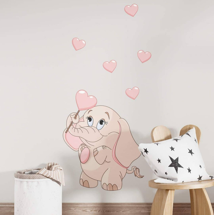 Wandsticker Elefantenbaby mit Herzen - WA199887