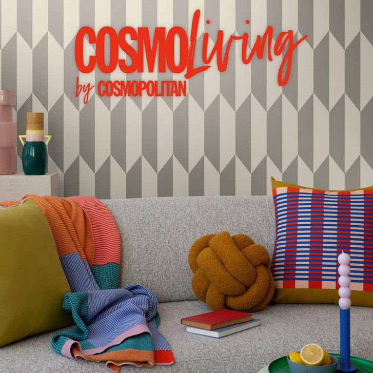 COSMOPOLITAN 3D Tapete Grau mit Metallic-Effekt - Silber Weisse Vliestapete - WA480295