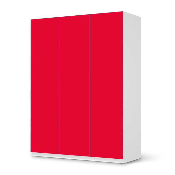 Folie IKEA Pax Schrank 201cm Höhe - 3 Türen - Rot Light - CR105806
