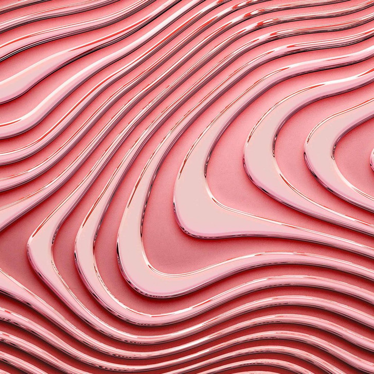 Fototapete Design GeometrciWave2 in rot weiss - Vliestapete Designwalls 2 - 2.55x3.5 m - WA385945