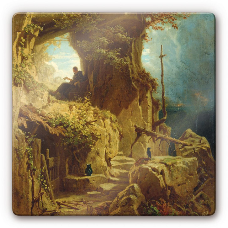 Glasbild Spitzweg - Der Einsiedler - WA127816