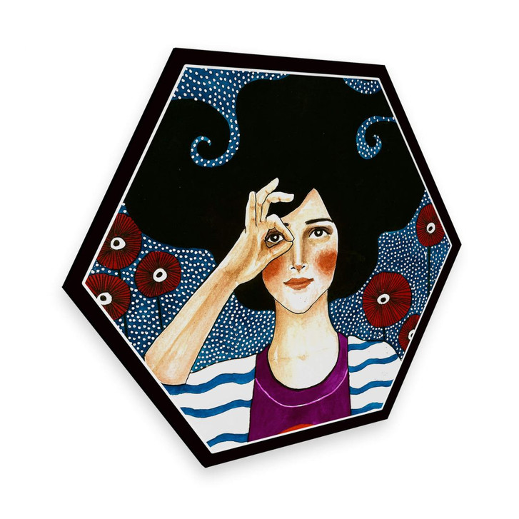 Hexagon - Alu-Dibond - Hülya - Moment des Trostes - WA262727