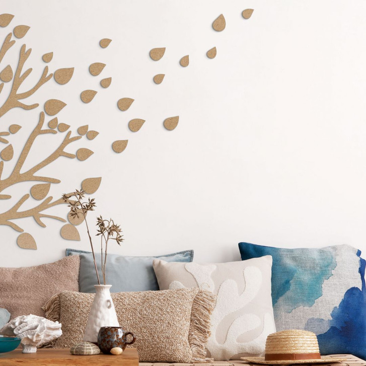 Holzdeko - Blätter-Set - MDF Natur - WA485814