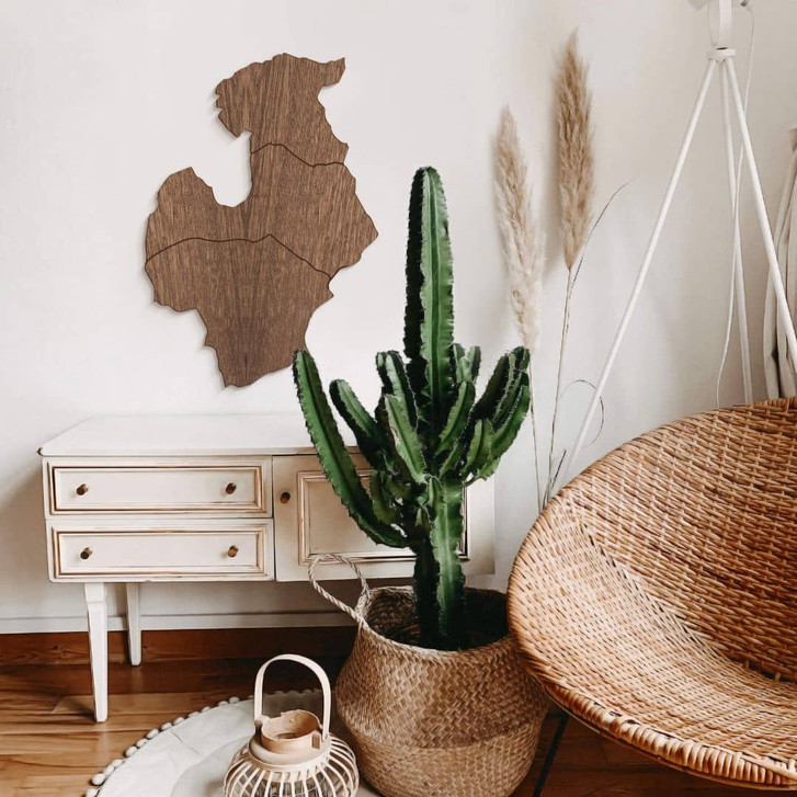 Holzdeko Mahagoni - Karte Baltikum - WA316090