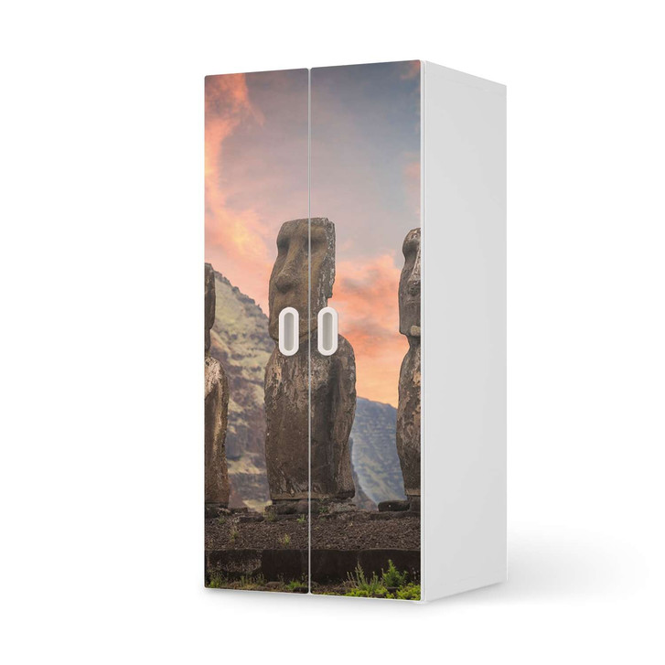 Möbelfolie IKEA Stuva / Fritids Schrank - 2 grosse Türen - Easter Island - CR117816