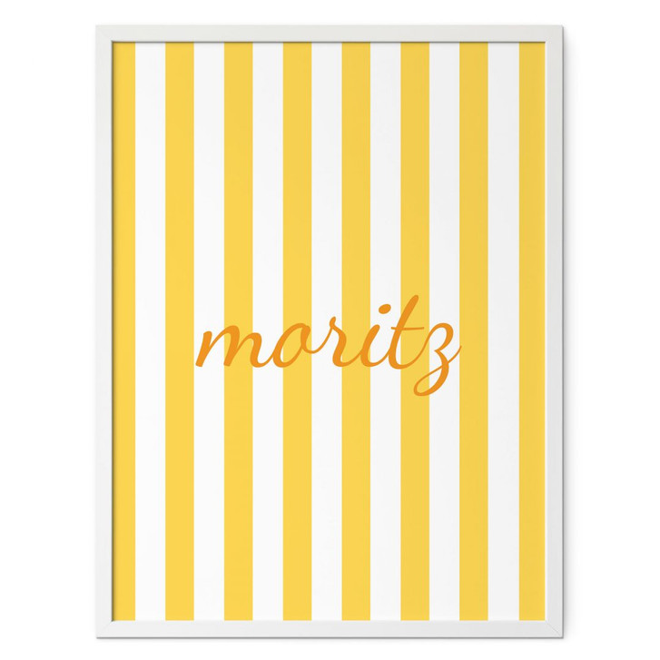 Personalisierbares Poster Streifen gelb - WA486948