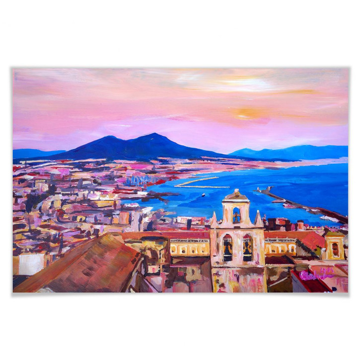 Poster Bleichner - Naples with Mount Vesuvio - WA158067