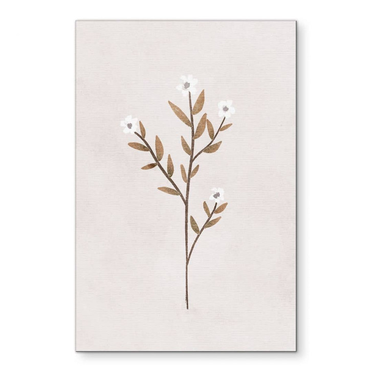 Wandbild Blumen Illustration - Vergissmeinnicht - Goed Blauw - Alu-Dibond - WA479871