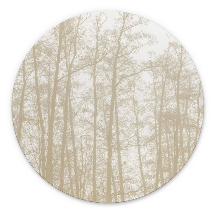 Wandbild Stiller Winterwald - Böhmer - Alu-Dibond Rund - WA491510