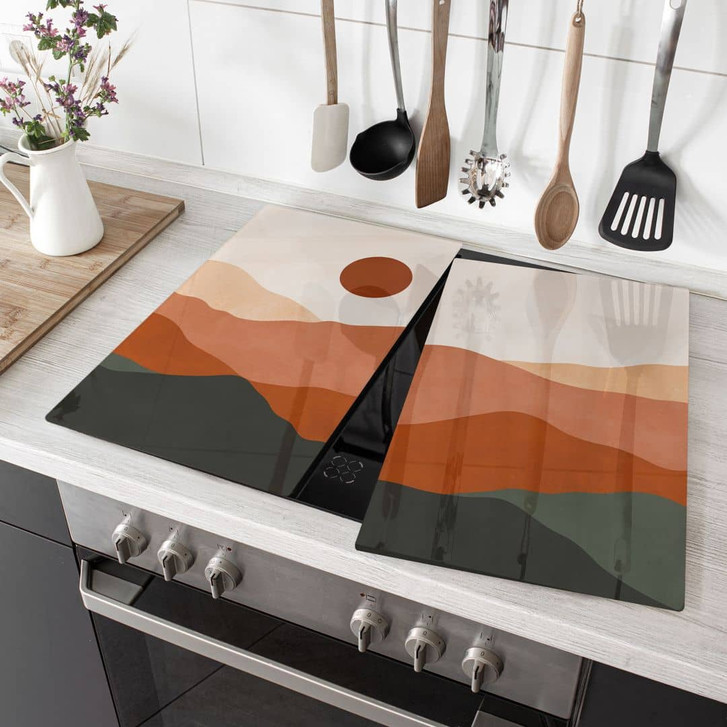 Herdabdeckplatte Berglandschaft - Sanfte Hügel in der Abendsonne - Costa - WA472209