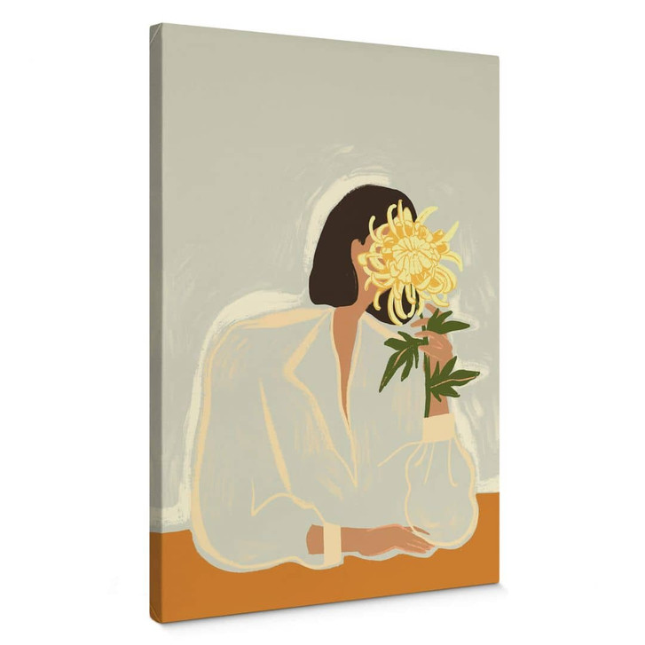 Leinwandbild Arty Guava - Chrysantheme in der Hand - WA403078