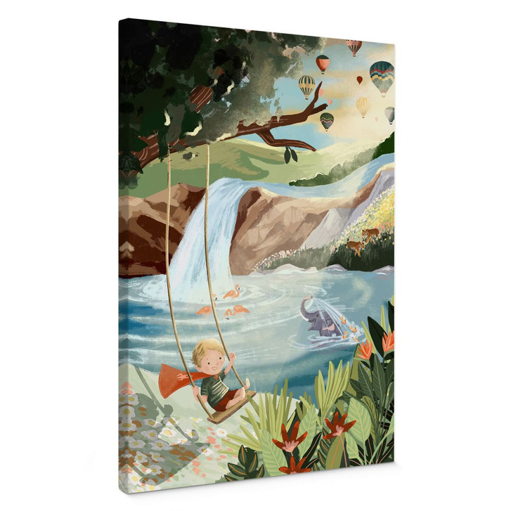 Leinwandbild Schaukeln in der Natur-Oase - Goed Blauw - WA482572