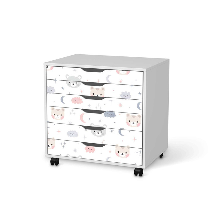 Möbelfolie IKEA Alex Rollcontainer 6 Schubladen - Sweet Dreams - CR114275