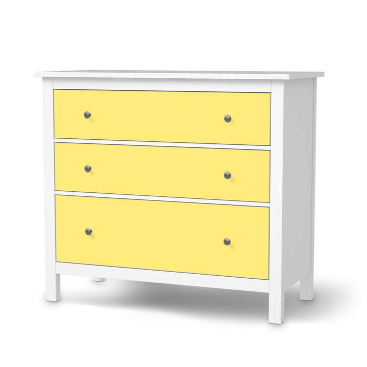 Möbelfolie IKEA Hemnes Kommode 3 Schubladen - Gelb Light - CR114728