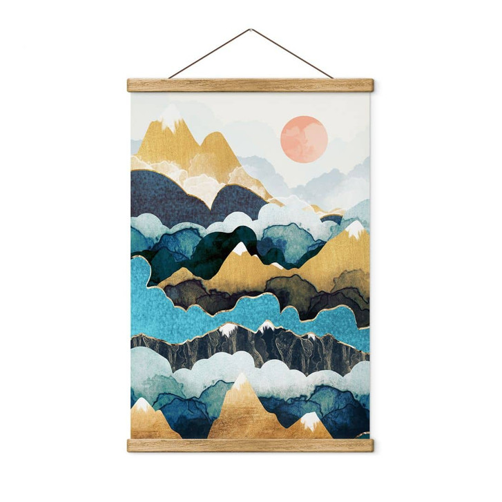 Stoffbild Berggipfel über den Wolken - SpaceFrog Designs - WA429443