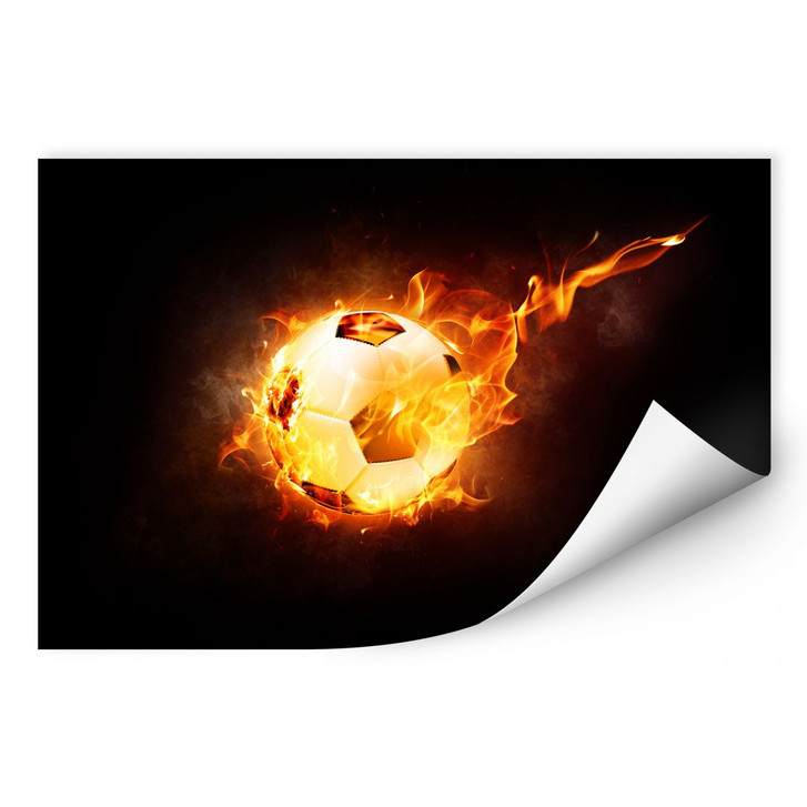 Wallprint Fussball in Flammen - WA184152