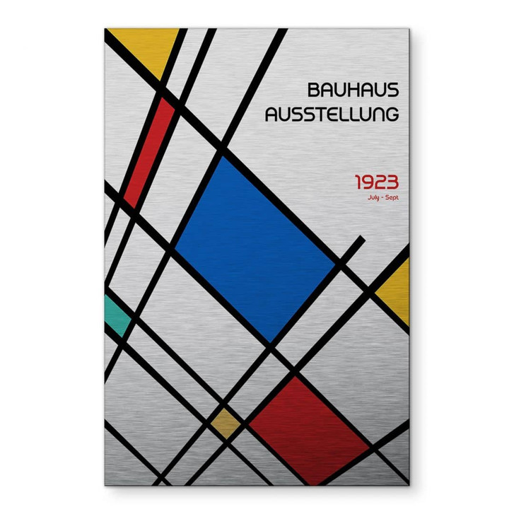Wandbild mit Silbereffekt Retro Bauhaus Ausstellung 1923 - Retrodrome - Alu-Dibond - WA465122