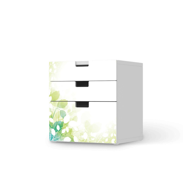Folie IKEA Stuva / Malad Kommode - 3 Schubladen - Flower Light - CR106009