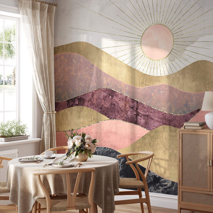 Fototapete SpaceFrog Designs - Rosa Sonne - WA345675