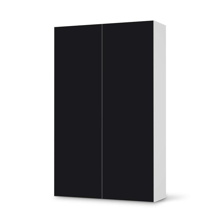 Klebefolie IKEA Besta Schrank 2 Türen (hoch) - Schwarz - CR109315