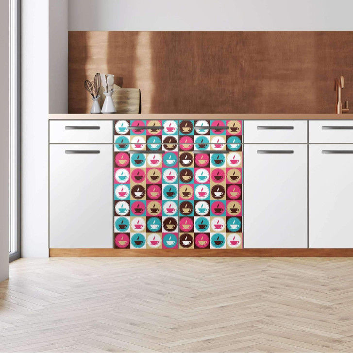 Küchenfolie - Unterschrank 80cm Breite - Coffee Cups - CR112698