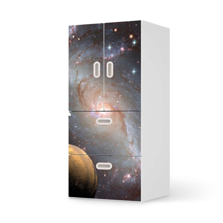 Möbelfolie IKEA Stuva / Fritids - 2 Schubladen und 2 kleine Türen - Milky Way - CR117476