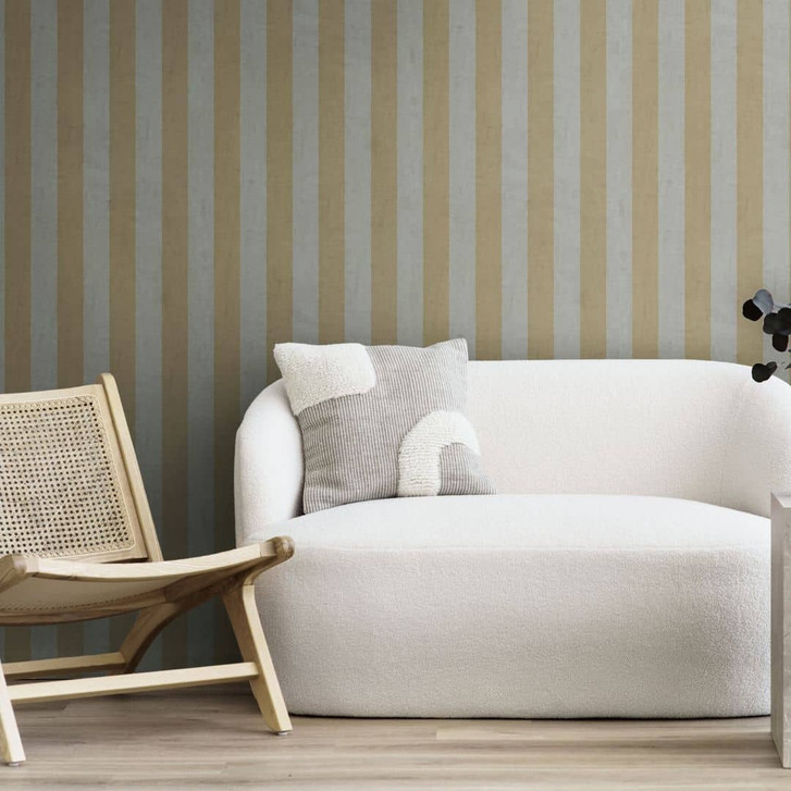 Streifentapete Grau Braun – Klassisches Streifenmuster matt – Vliestapete modern - WA459184