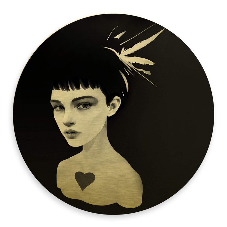 Alu-Dibond mit Goldeffekt Ireland - Maybe there's enough to you - Rund - WA284205