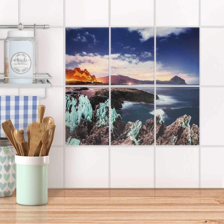 Fliesenaufkleber hoch - Seaside - 6er Set - CR100685
