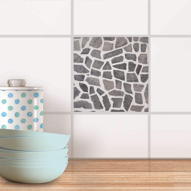 Fliesenaufkleber - Steinmosaik - CR101196