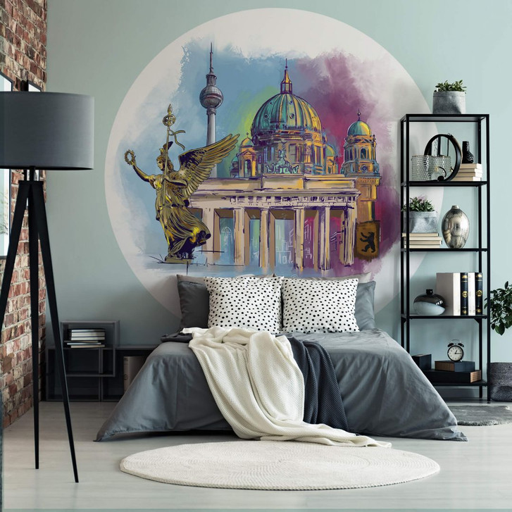 Fototapete Berlin - Rund - Love your City - Selbstklebend/Vlies - WA345164