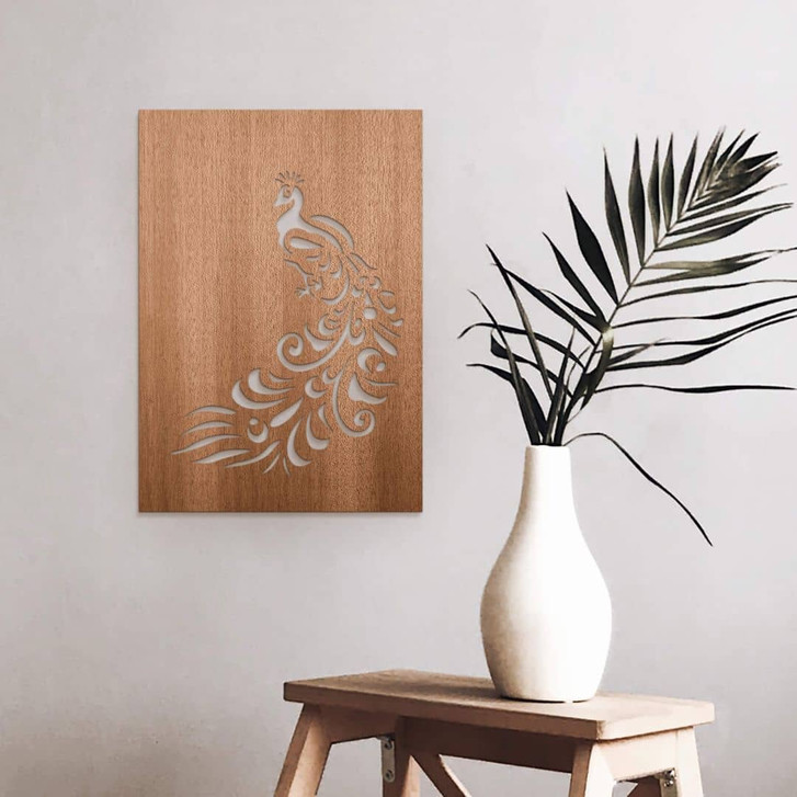 Holzdeko Mahagoni - Pfau - WA333222