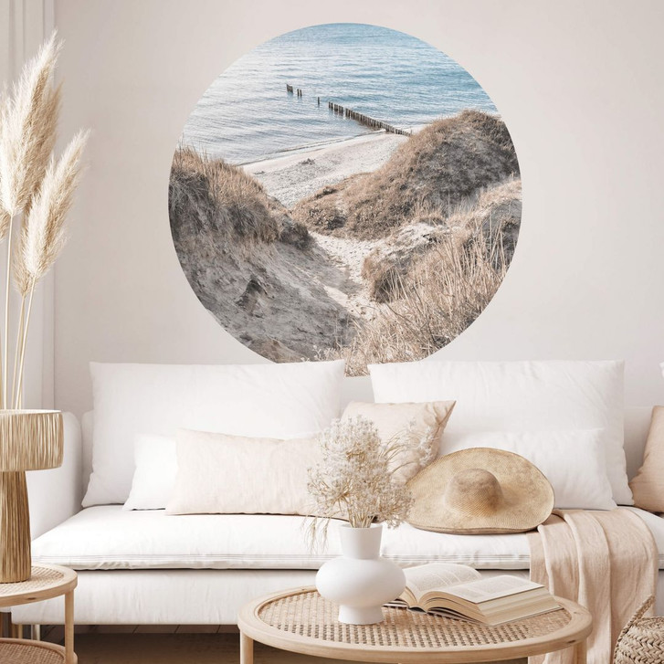 Wandtattoo Naturerlebnis in malerischen Ostseedünen - Rund - WA383885