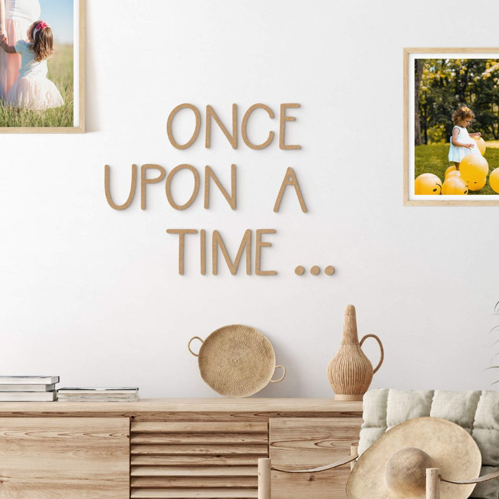3D Holz Schriftzug Once upon a time... - MDF Natur - WA405550