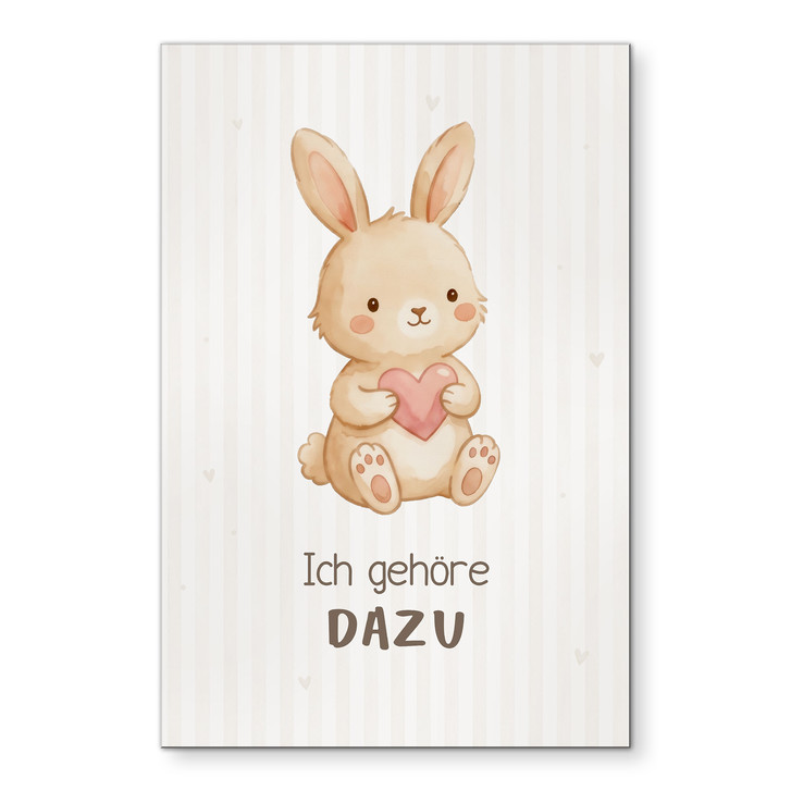 Alu-Dibond Wandbild mit Hase - Kraftsatz 