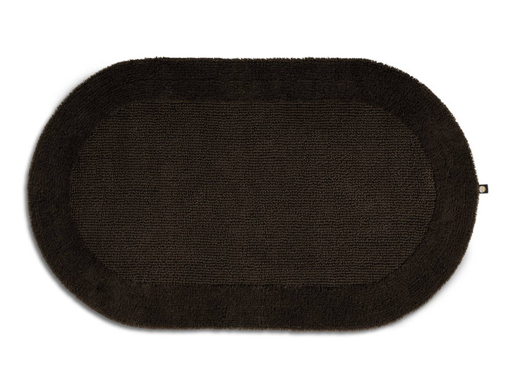 Exquisit Badteppich Oval Wunschmass in Mocca 406 - TS439315