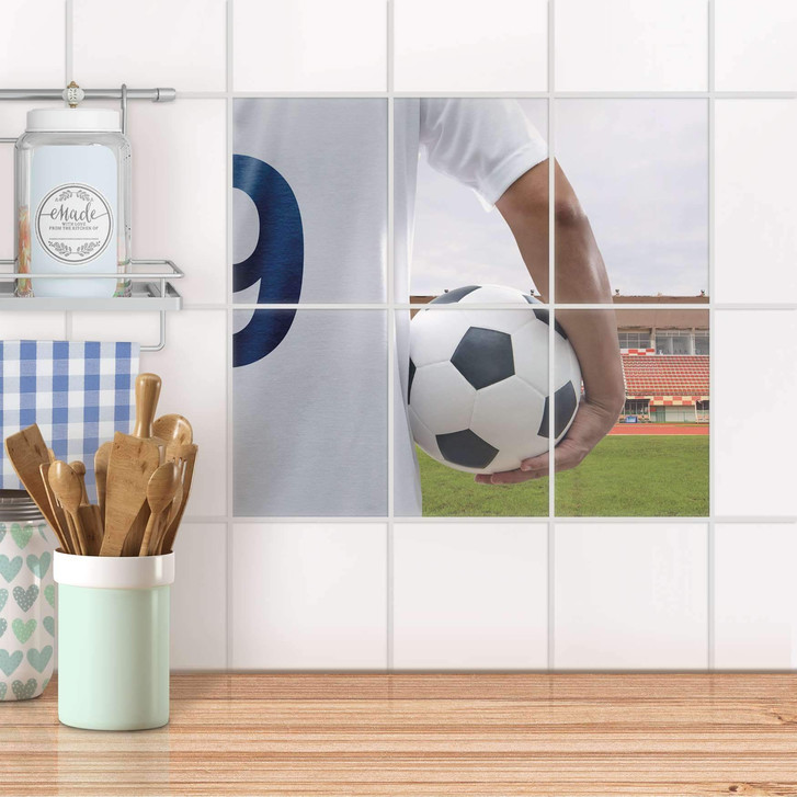 Fliesenaufkleber hoch - Footballmania - 6er Set - CR100547