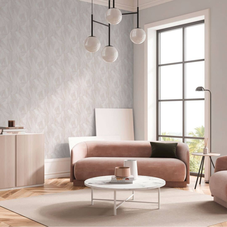 Geometrische Tapete Holzoptik Beige Creme – Vliestapete mit Struktur - WA465157
