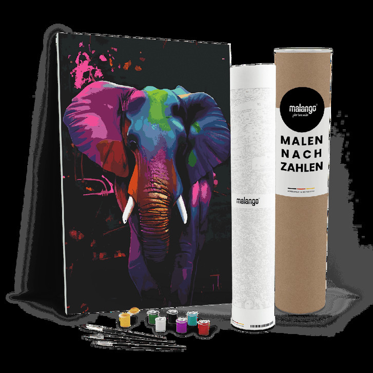 Malen nach Zahlen Leinwandbild - Elefant Erika - WA447328