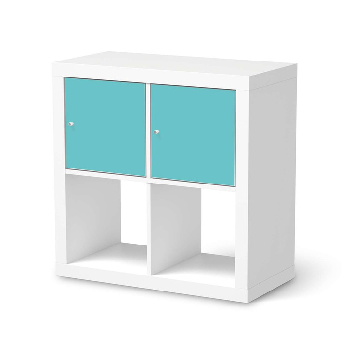 Möbel Klebefolie IKEA Expedit Regal 2 Türen (quer) - Türkisgrün Light - CR113498