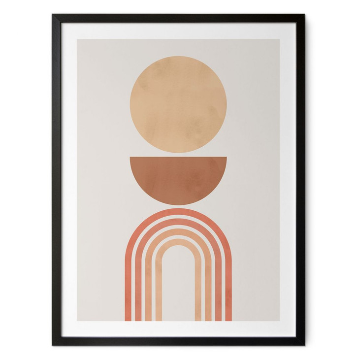 Poster Abstrakte Balance - Retro Bögen und Kreise - Costa - WA427690