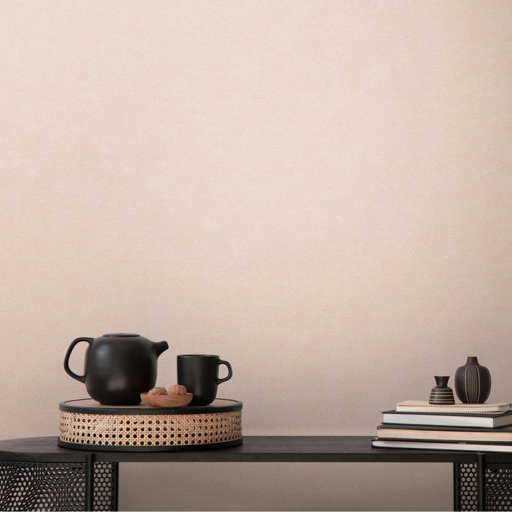 Strukturtapete in Leinenoptik Rosé – Dezente Vliestapete modern & elegant - WA456534