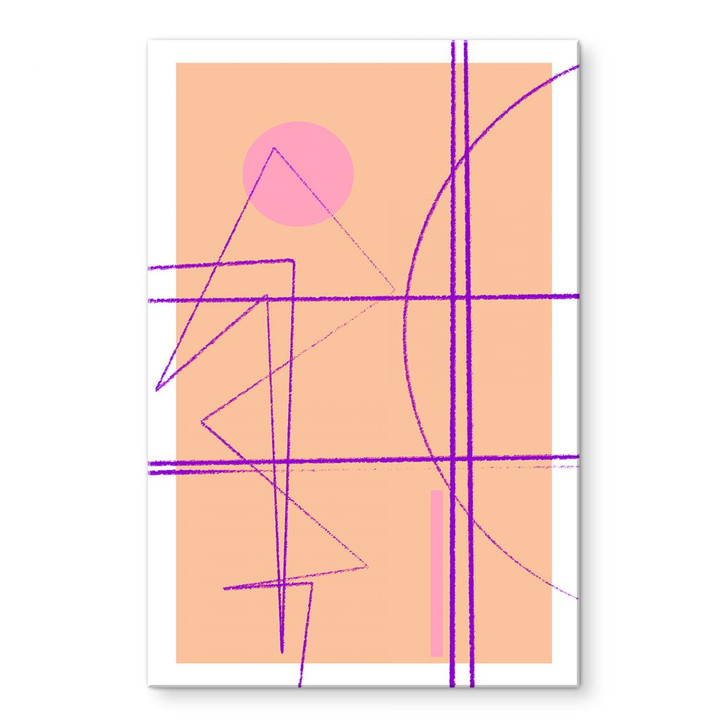 Acrylglasbild Abstrakte Linien auf orangem Hintergrund - Treechild - WA479444