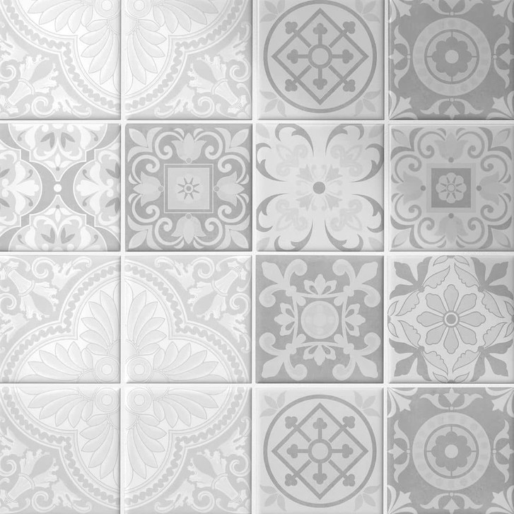 Fliesenaufkleber Ornamente - Betonoptik 02 - 12er Set - WA420550